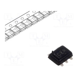 1 pcs x TEXAS INSTRUMENTS - SN74LVC1G08DRLR - IC: digital, AND, Ch: 1, IN: 2, CMOS, SMD, SOT5X3, 1.65÷5.5VDC, 10uA