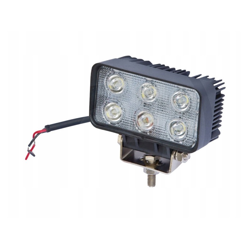 Rectangular work lamp 6x LED 18W 1200lm IP67
