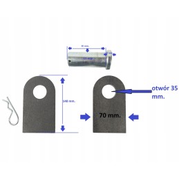 Actuator mounting ears 35 mm holder eye