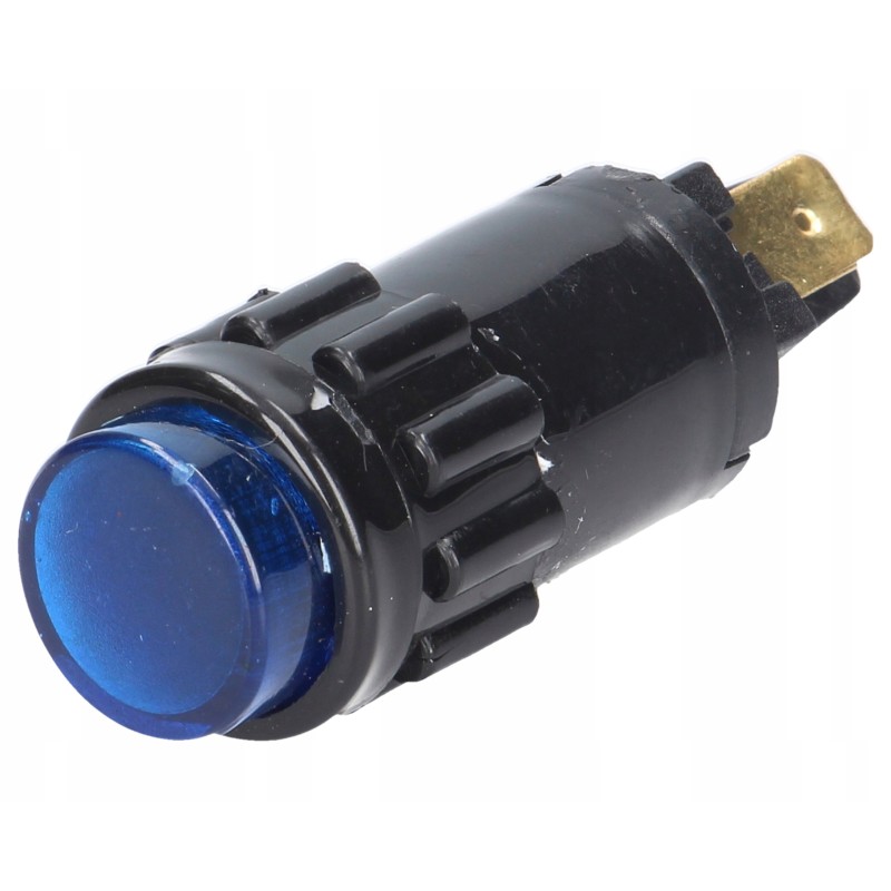 Blue indicator light, 12v, 18mm diameter housing