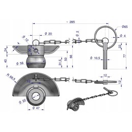 Ball with collar, hardened, category 1 2 56x22 Warynsk