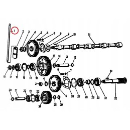 Drazek pusher rod for Ursus C 360 8 pieces