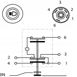 High beam light switch 7700014328 Renault Fend