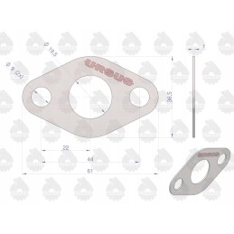 Water pipe gasket 950524 krazelite 0 8mm c 360