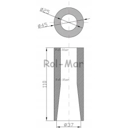 Tine mounting sleeve 810 680 1100 for loader fi
