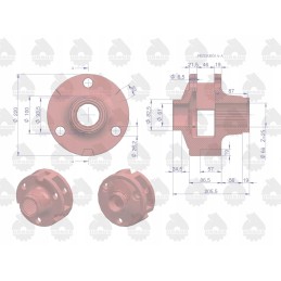 Satellite basket rear axle 3612128m1 mf3 mf4 original