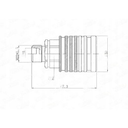 Hydraulic quick connector euro socket m22x1 5