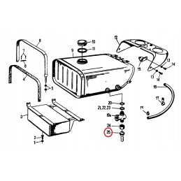 Eyelet connector fi 10 mm for fuel pipe fi 1
