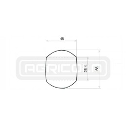 Lower lever ball BK 56x28x45 cat2 2w hydrolider