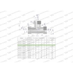 Metric hydraulic tee bbb m16x1 5 10l xt