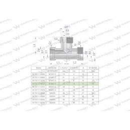 Metric hydraulic tee bbb m18x1 5 12l xt