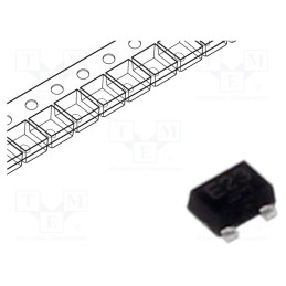 20 pcs x ROHM SEMICONDUCTOR - DTC143ZMT2L - Transistor: NPN, bipolar, BRT, 50V, 0.1A, 150mW, SOT723, R1: 4.7kΩ