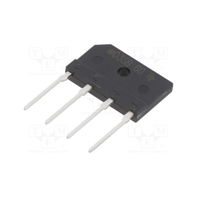 1 pcs x SHINDENGEN - D3SB60-7000 - Bridge rectifier: single-phase, Urmax: 600V, If: 4A, Ifsm: 120A