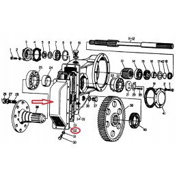 Bottom cover of the reduction gear housing for Ursus C 330