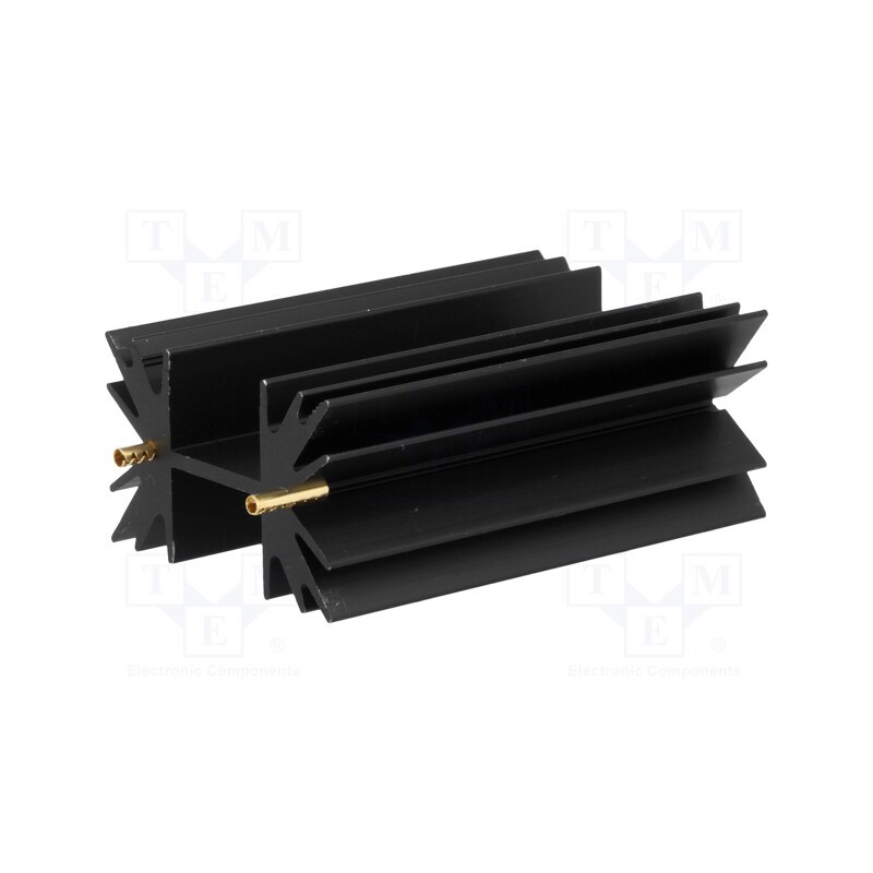 1 pcs x FISCHER ELEKTRONIK - SK129-63STS - Heatsink: extruded, SOT32,TO220,TO3P, black, L: 63.5mm, 4.5K/W