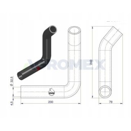 Rubber hose, intake pipe C360 Zetor Orig Ursus
