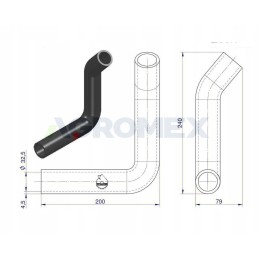 Rubber hose, intake pipe C360 Zetor Orig Ursus