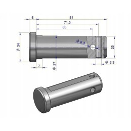 Lever joint pin C 385 original Ursus