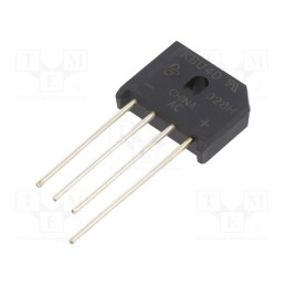 1 pcs x VISHAY - KBU4D-E4/51 - Bridge rectifier: single-phase, Urmax: 200V, If: 4A, Ifsm: 200A