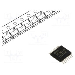 3 pcs x TEXAS INSTRUMENTS - LMV324IPWR - IC: operational amplifier, 1MHz, 2.7÷5.5V, Ch: 4, TSSOP14, IB: 0.5uA