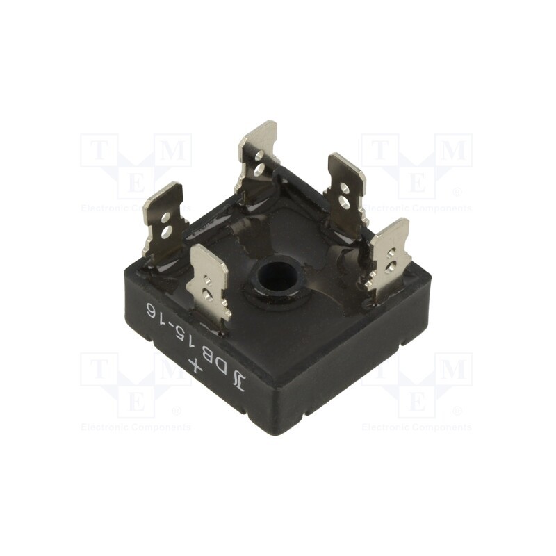 1 pcs x DIOTEC SEMICONDUCTOR - DB15-16 - Bridge rectifier: three-phase, Urmax: 1.6kV, If: 15A, Ifsm: 350A