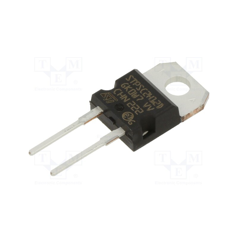 1 pcs x STMicroelectronics - STPSC2H12D - Diode: Schottky rectifying, THT, 1.2kV, 5A, TO220AC, , Ir: 80uA