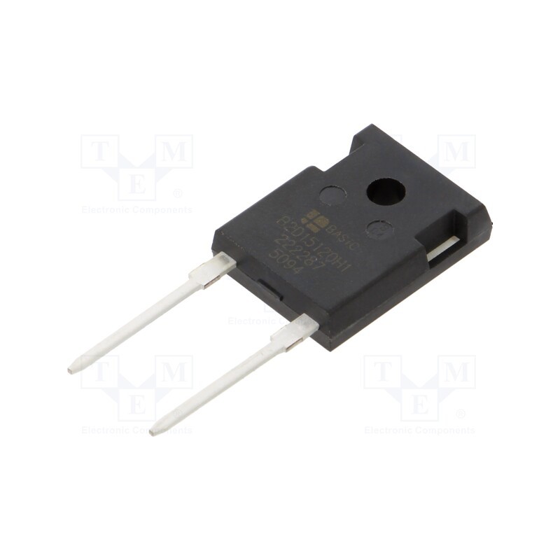 1 pcs x BASiC SEMICONDUCTOR - B2D15120H1 - Diode: Schottky rectifying, SiC, THT, 1.2kV, 15A, TO247-2,