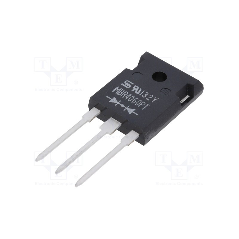 1 pcs x TAIWAN SEMICONDUCTOR - MBR4060PT - Diode: Schottky rectifying, THT, 60V, 20Ax2, TO247AD,