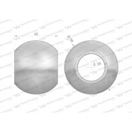 Hardened ball, category 2, 56x28x45 Warynski