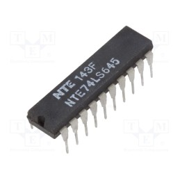1 pcs x NTE Electronics - NTE74LS645 - IC: digital, bus transceiver, Ch: 8, TTL, THT, DIP20, OUT: 3-state