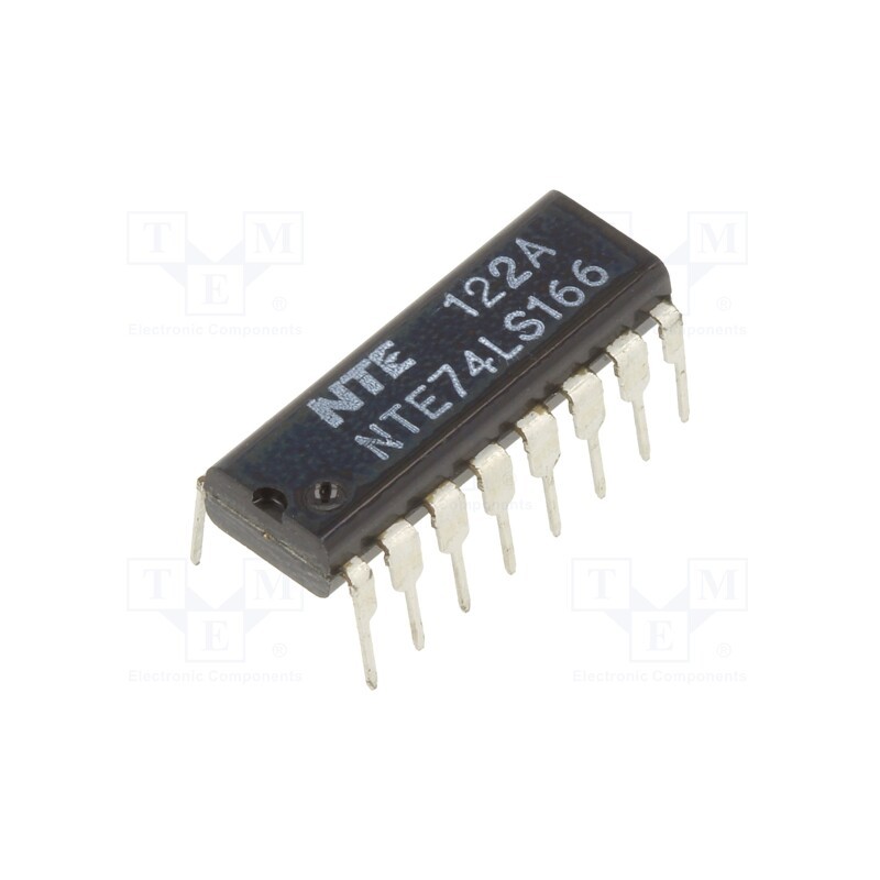 1 pcs x NTE Electronics - NTE74LS166 - IC: digital, shift register,parallel/serial in,serial output