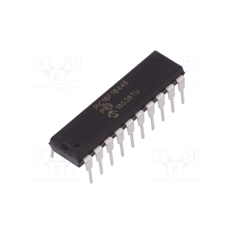 1 pcs x MICROCHIP TECHNOLOGY - PIC16F18446-I/P - IC: PIC microcontroller, 28kB, 32MHz, 2.3÷5.5VDC, THT, DIP20, PIC16