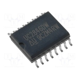 1 pcs x TEXAS INSTRUMENTS - UC2846DWG4 - IC: PMIC, PWM controller, 0.5A, 39÷500kHz, Ch: 2, SO16-W, push-pull