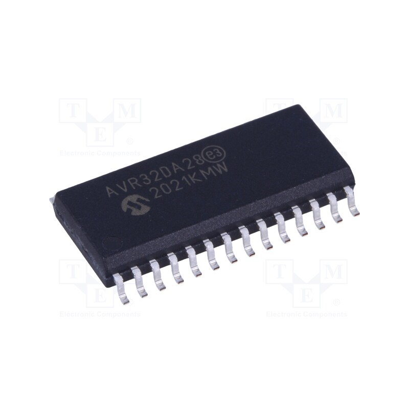 1 pcs x MICROCHIP TECHNOLOGY - AVR32DA28-I/SO - IC: AVR microcontroller, SO28, 1.8÷5.5VDC, Cmp: 3, AVR32, AVR-DA