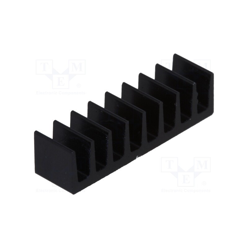 2 pcs x FISCHER ELEKTRONIK - ICKSMDB5SA - Heatsink: extruded, black, L: 5mm, W: 19mm, H: 4.8mm, 56K/W, aluminium