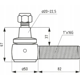 Ball joint of the header ram 3045ah21345