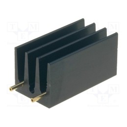 1 pcs x FISCHER ELEKTRONIK - SK 437 30 STS 2 - Heatsink: extruded, grilled, TO220, black, L: 30mm, W: 16mm, H: 16mm
