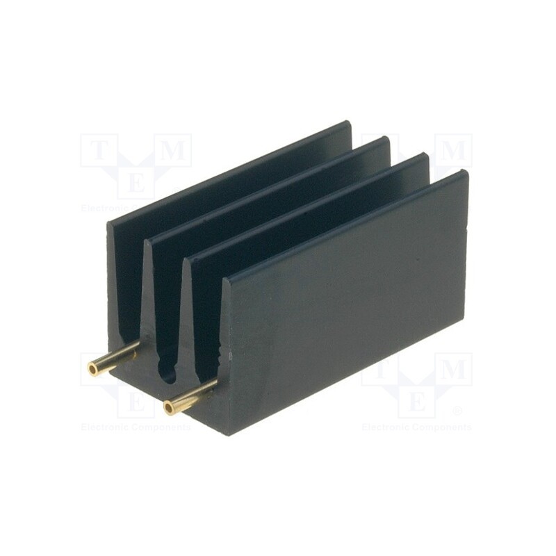 1 pcs x FISCHER ELEKTRONIK - SK 437 30 STS 2 - Heatsink: extruded, grilled, TO220, black, L: 30mm, W: 16mm, H: 16mm