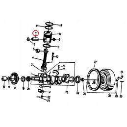 Engine piston pin for Ursus C 360 50503130