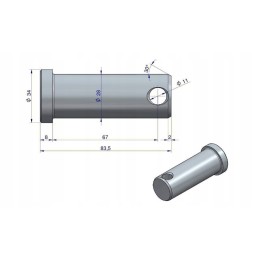 Yoke mounting pin C 385 original Ursus
