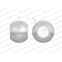 Hardened ball, category 1, 44x22x35 Warynski