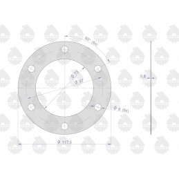 PTO cover gasket krazelite 0 8mm c 330 sold