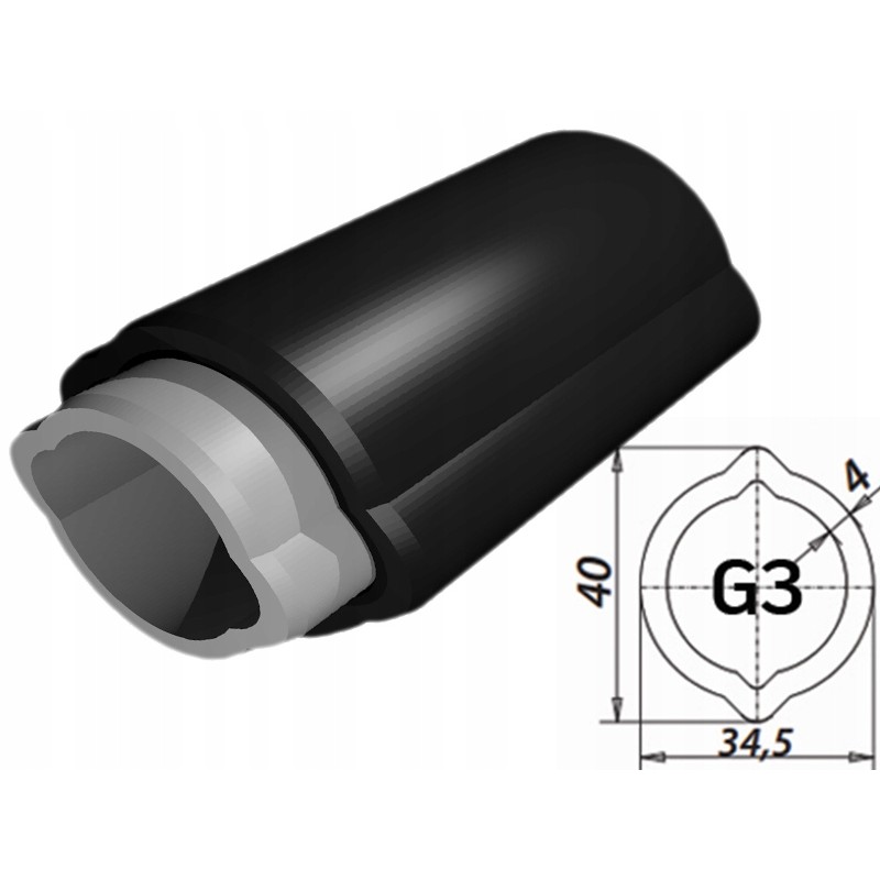 PTO shaft pipe, cardan pipe, lemon g3, 50cm