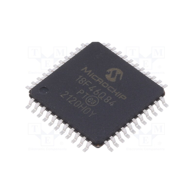 1 pcs x MICROCHIP TECHNOLOGY - PIC18F46Q84-I/PT - IC: PIC microcontroller, 64kB, SMD, 1kBEEPROM,8kBSRAM