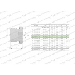 Metric hydraulic plug for Allen key M16x1 5 ed