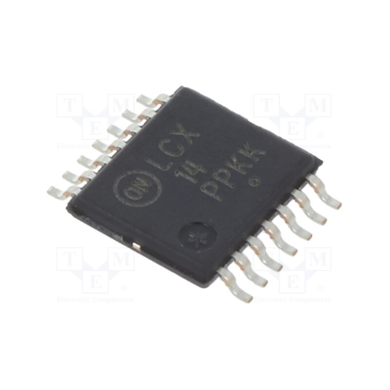 1 pcs x ONSEMI - MC74LCX14DTG - IC: digital, NOT, Ch: 6, IN: 1, CMOS,TTL, SMD, TSSOP14, 2÷3.6VDC,