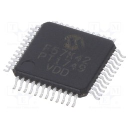 1 pcs x MICROCHIP TECHNOLOGY - PIC18F57K42-I/PT - IC: PIC microcontroller, 128kB, 64MHz, I2C x2,LIN,SPI,UART x2