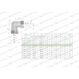 Metric hydraulic elbow bb m18x1 5 12l xw