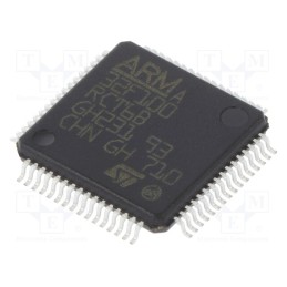 1 pcs x STMicroelectronics - STM32F100RCT6B - IC: ARM microcontroller, 24MHz, LQFP64, 2÷3.6VDC, -40÷85°C
