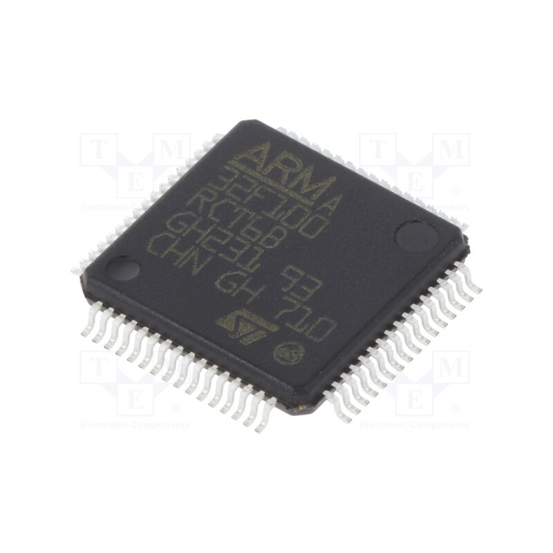 1 pcs x STMicroelectronics - STM32F100RCT6B - IC: ARM microcontroller, 24MHz, LQFP64, 2÷3.6VDC, -40÷85°C